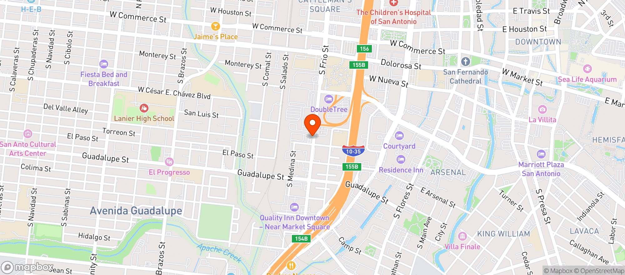 Map showing Fuelbee