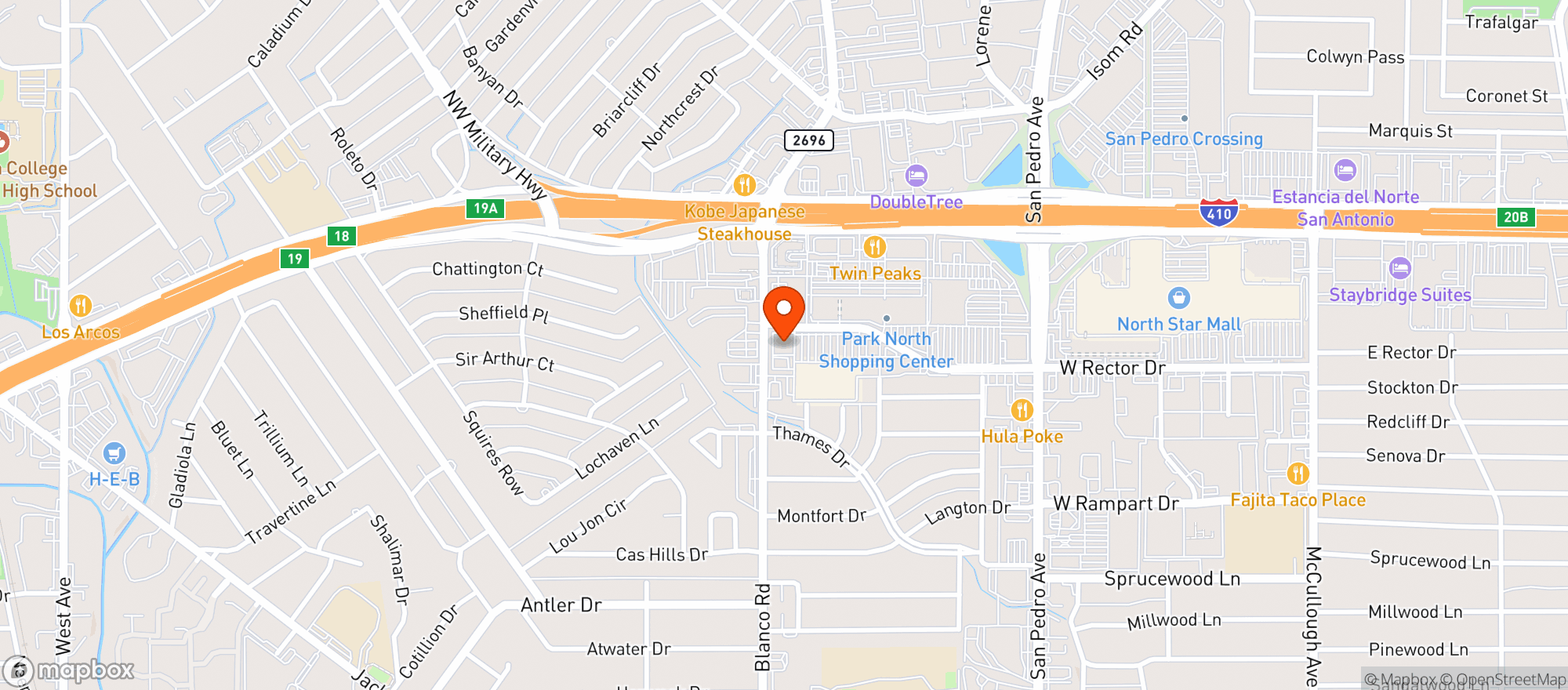 Map showing Gold Feather