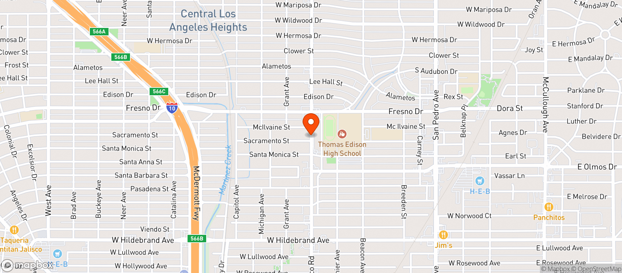 Map showing Quick Stop