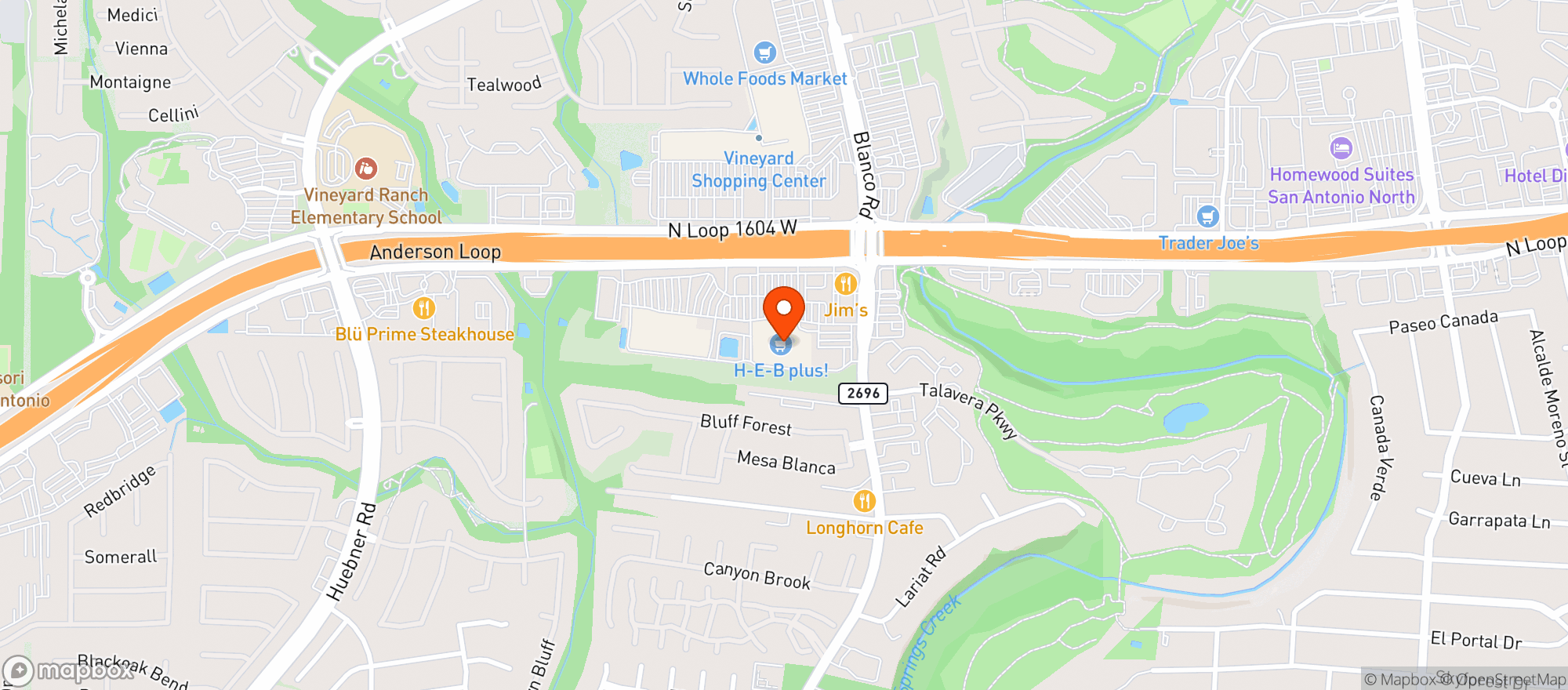 Map showing Dons & Bens Liquor Barn