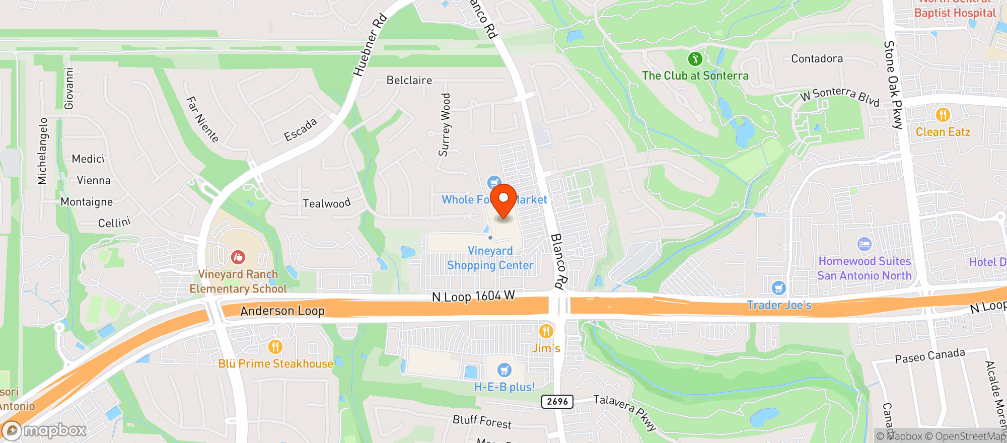 Map showing Target