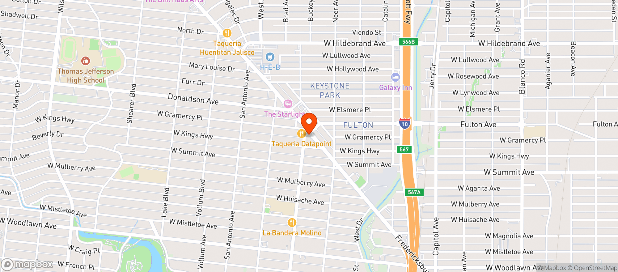 Map showing Golden Food Mart