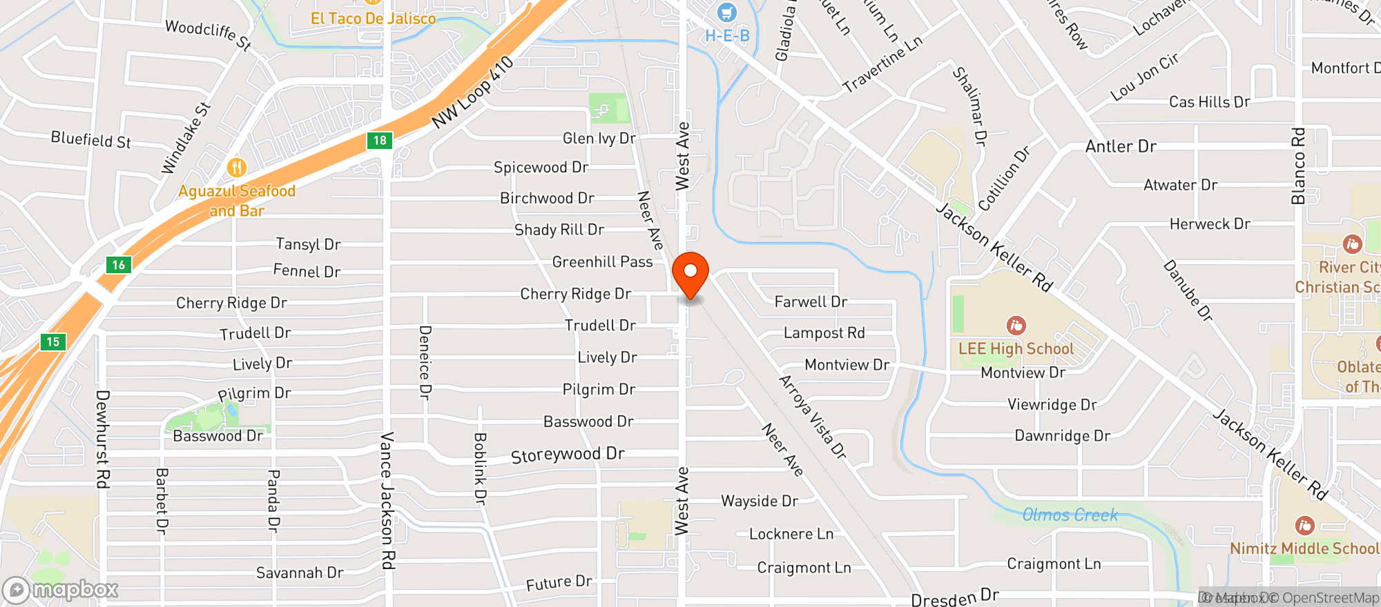 Map showing Sunnyside Lounge