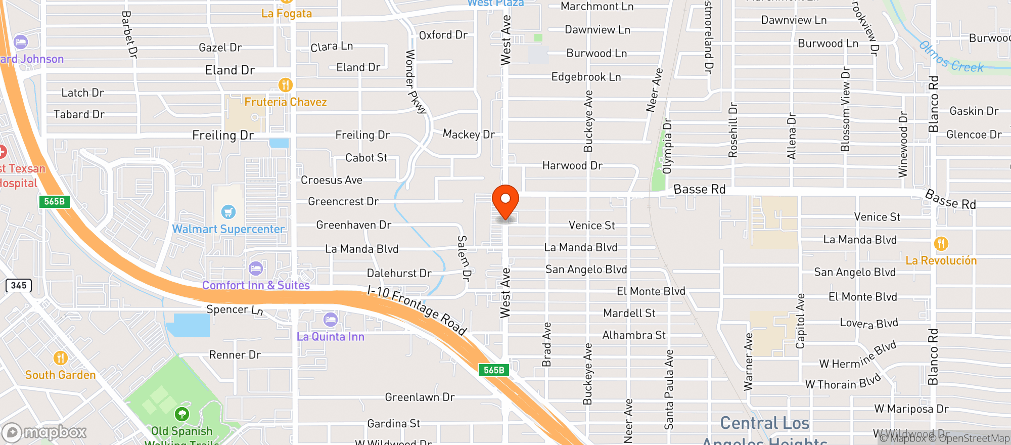 Map showing Poco Loco Supermercado