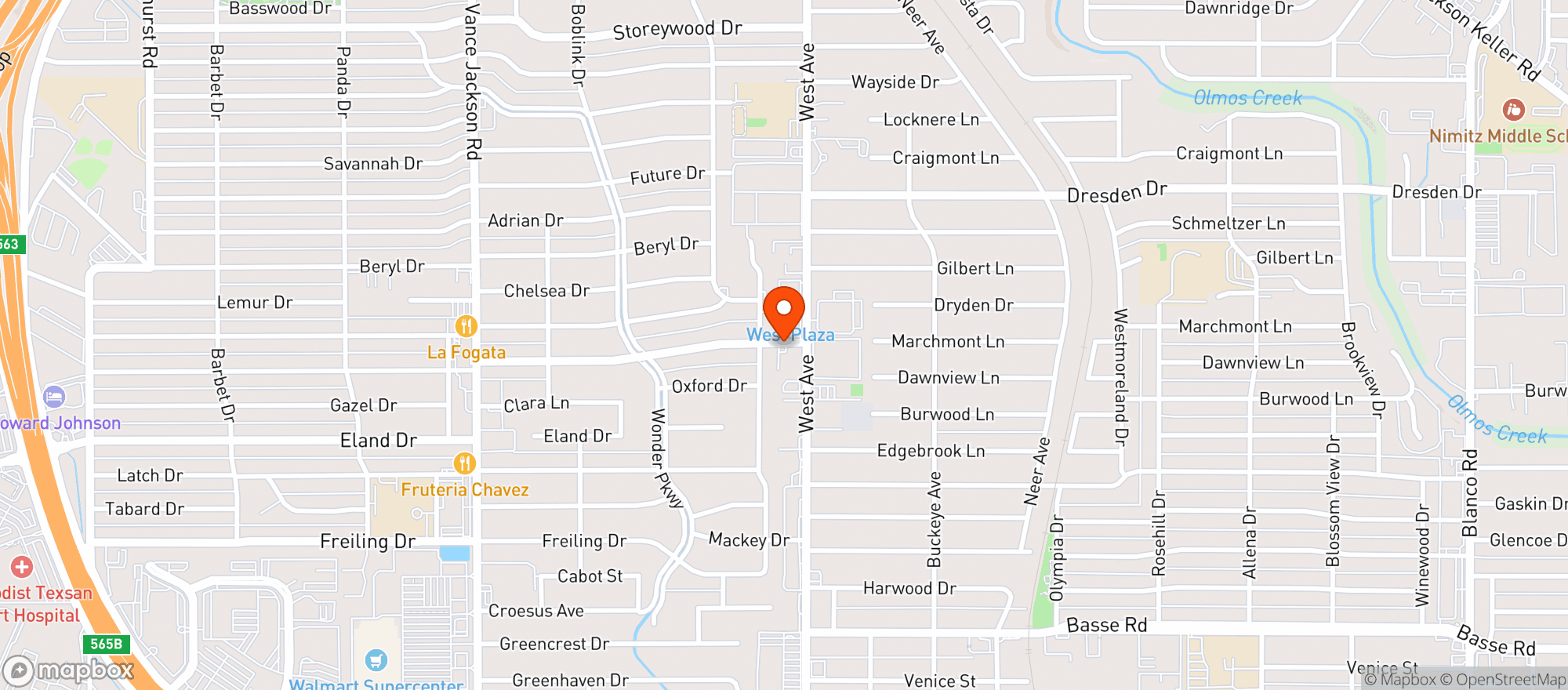 Map showing Nassau Mart