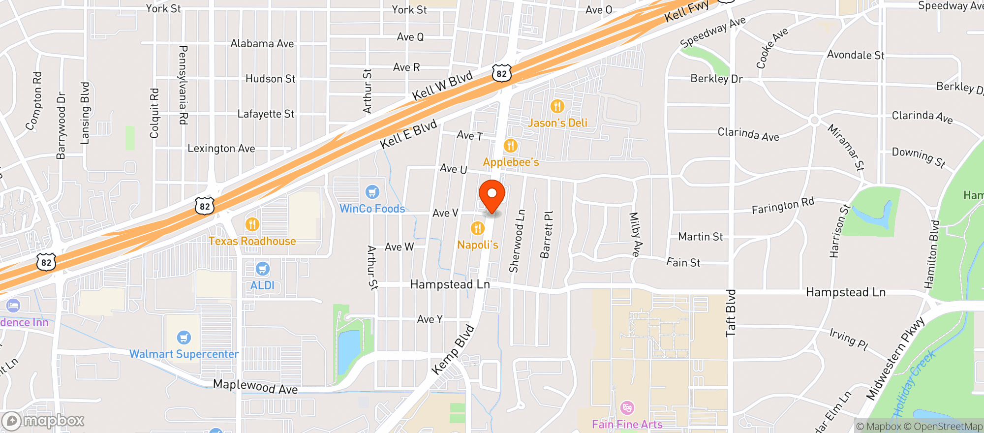 Map showing KEMP WHOLESALE