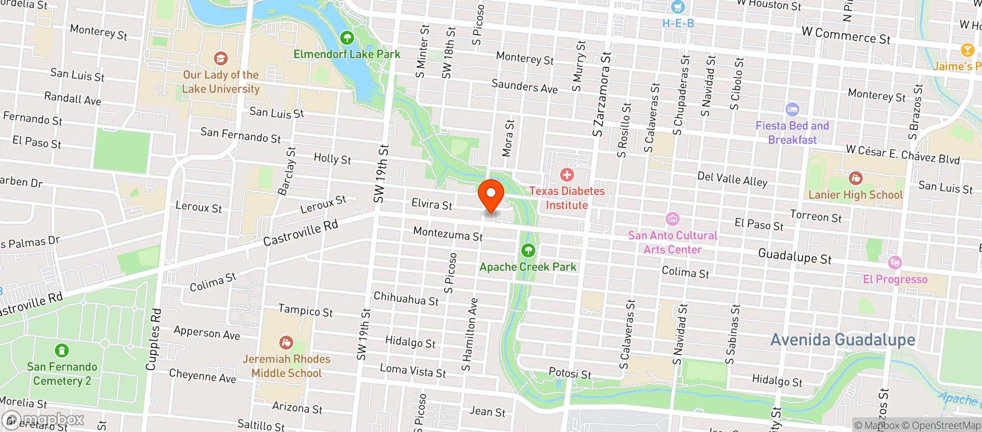 Map showing Speedy Food Mart #19