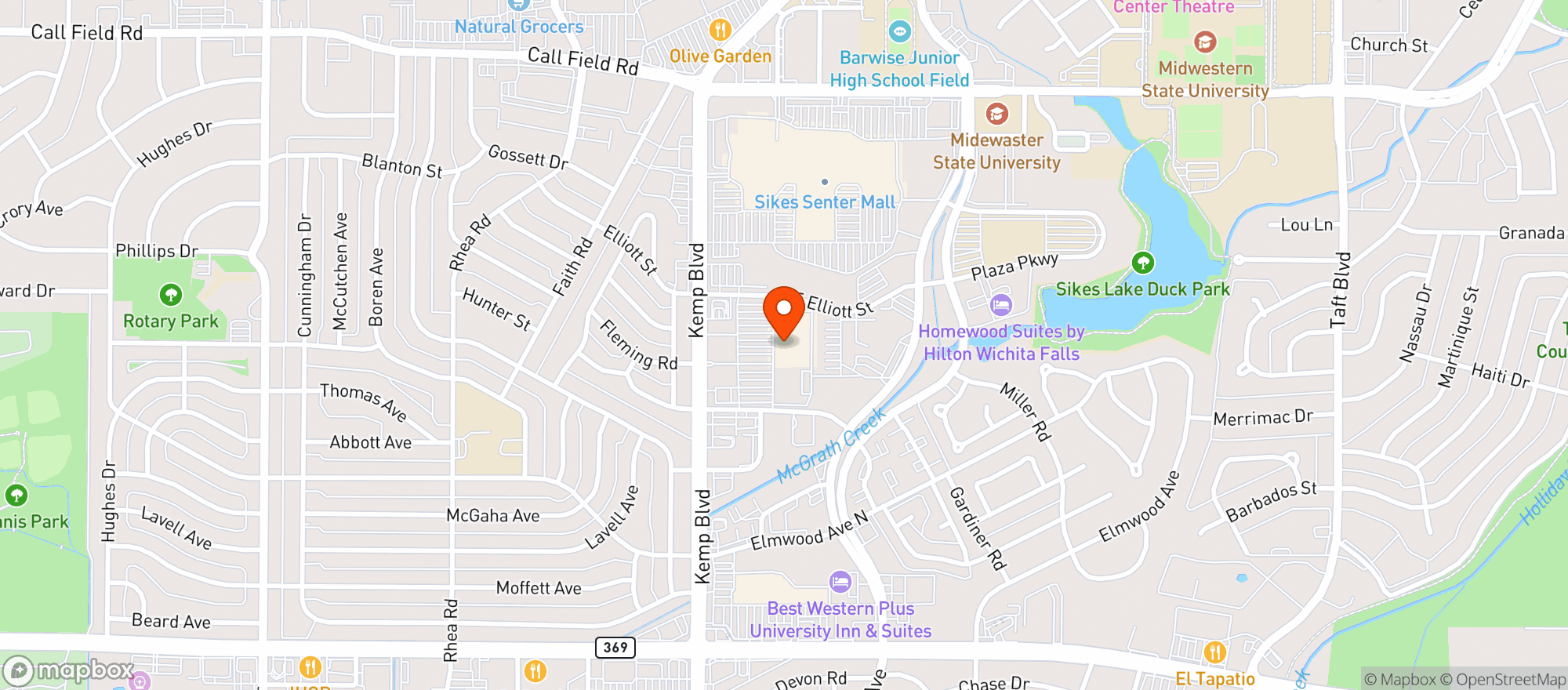 Map showing Target