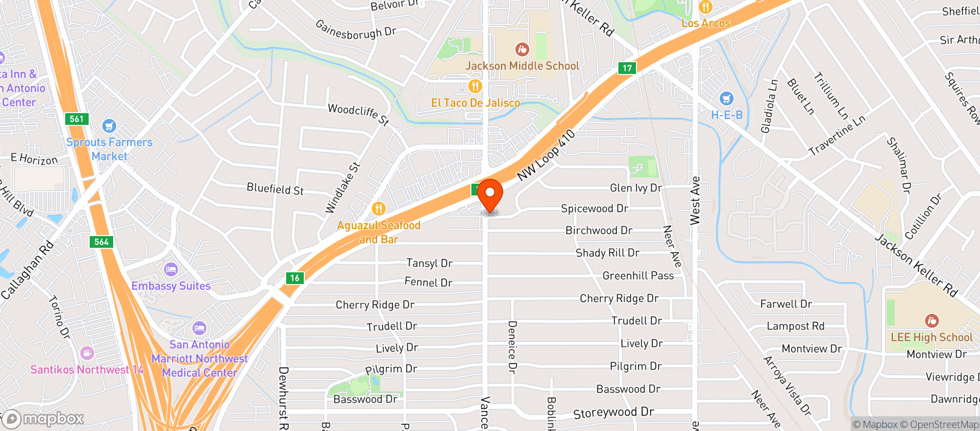 Map showing Our Bar