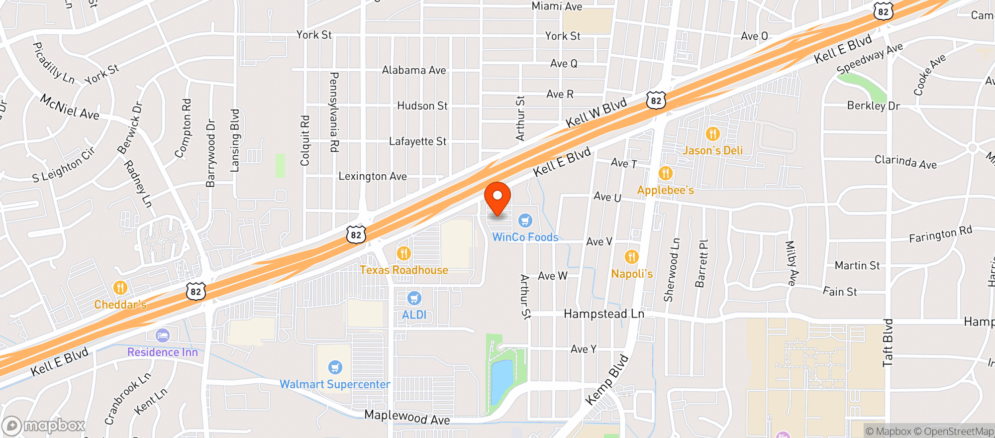 Map showing Winco Foods