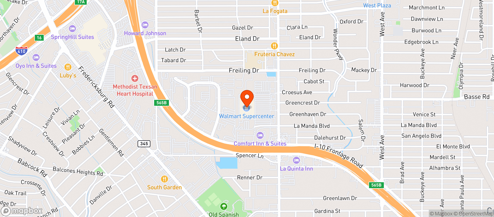 Map showing Walmart Supercenter #5145