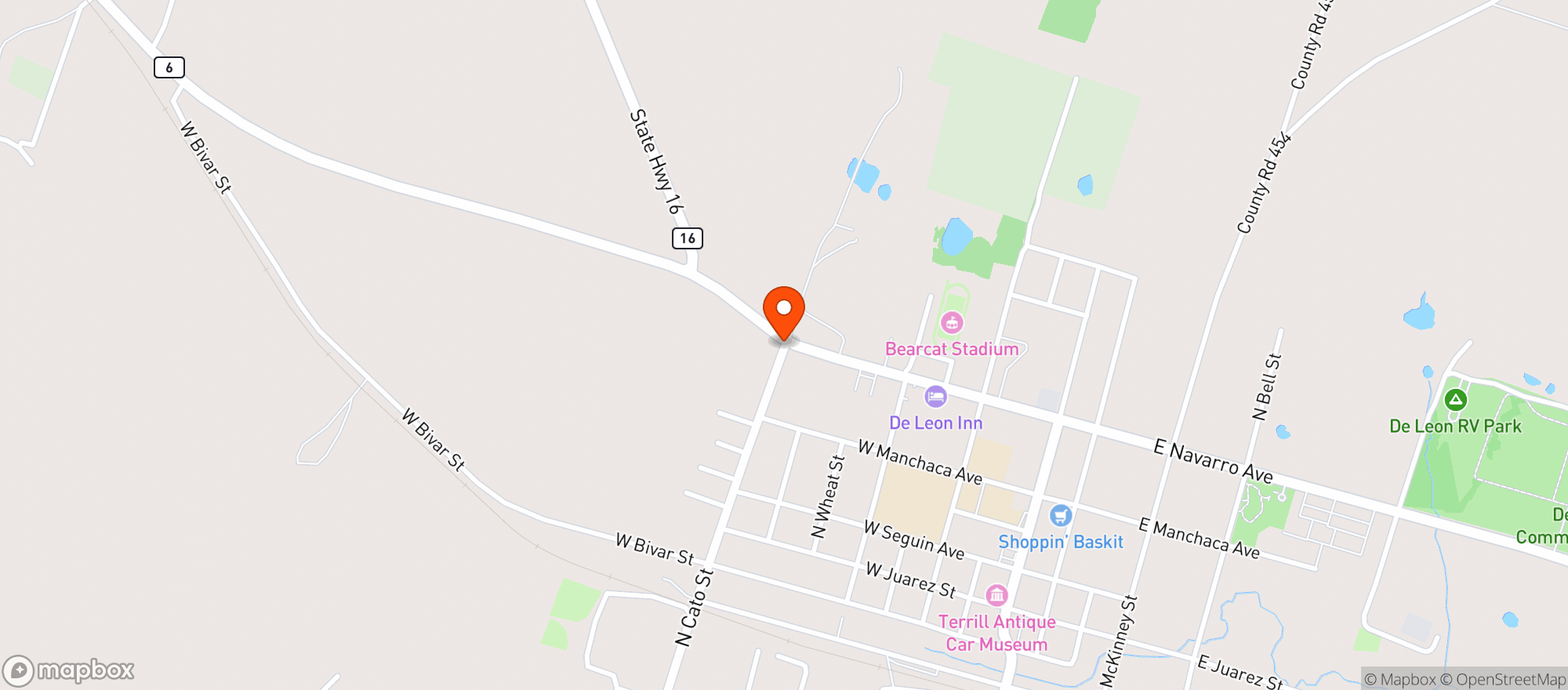 Map showing Allsup's