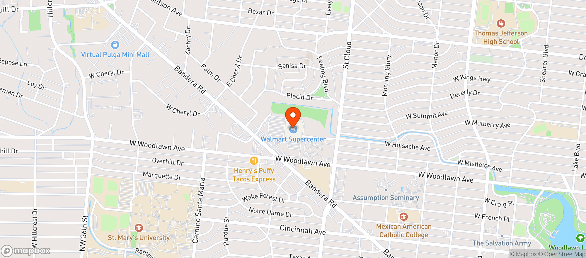 Map showing Walmart Supercenter #3058