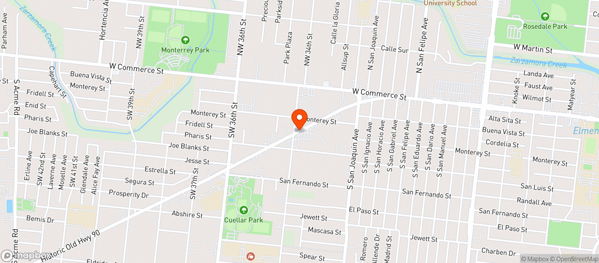 Map showing Arlans Market