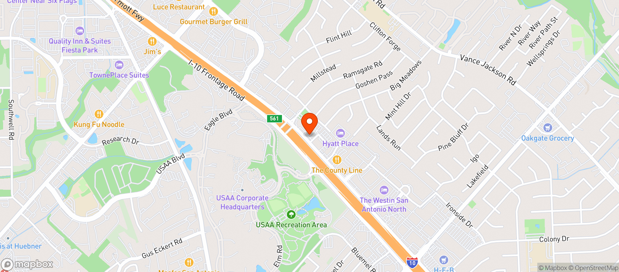 Map showing Pappasitos Cantina #535