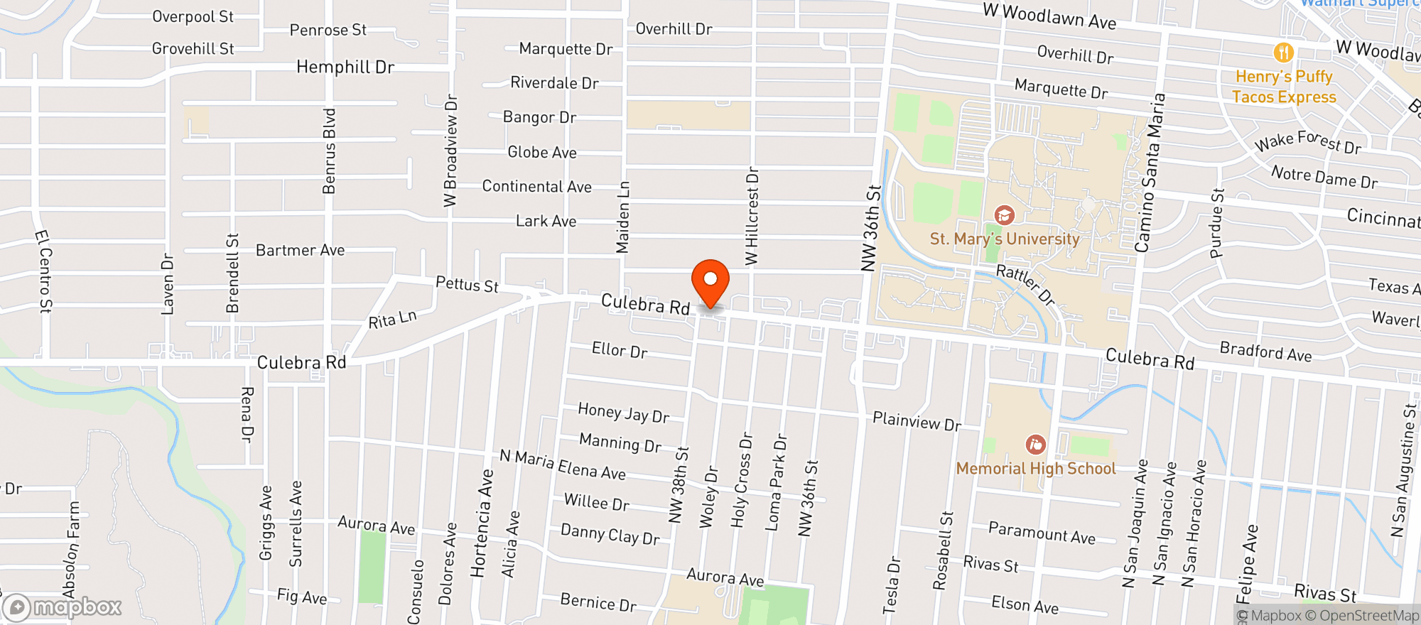 Map showing Mireles Party Kegs