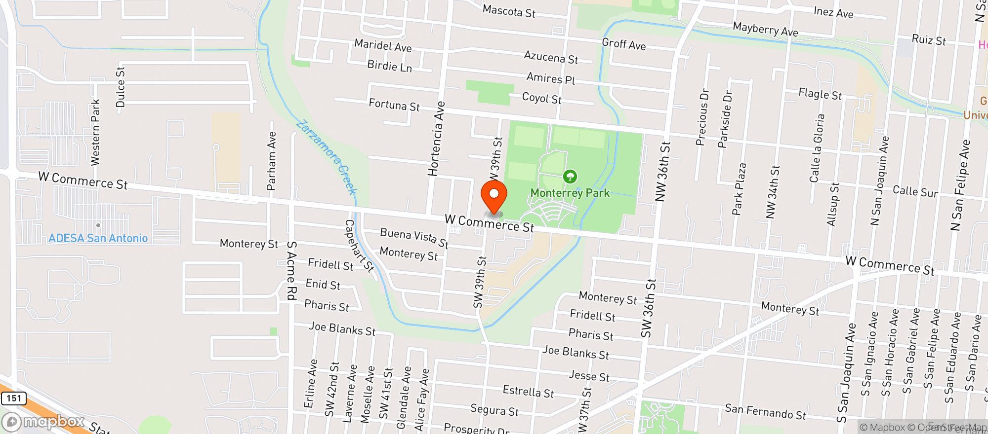 Map showing Han D Shop Food Mart