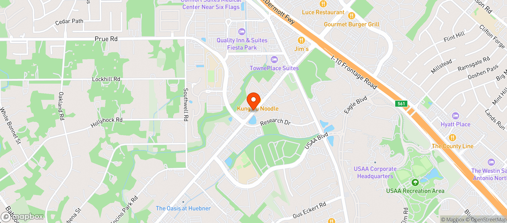 Map showing Magnolia Pancake Haus