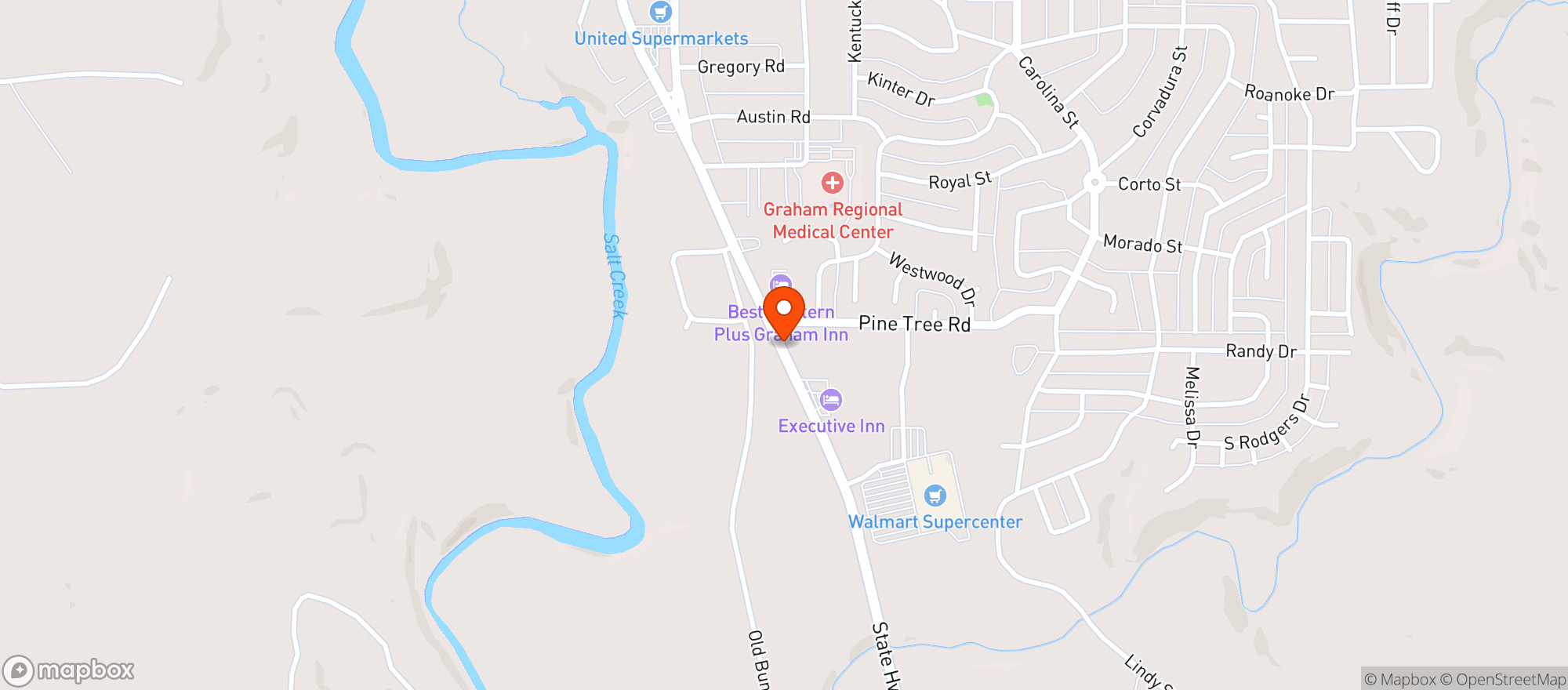 Map showing The Bottle & Cellar