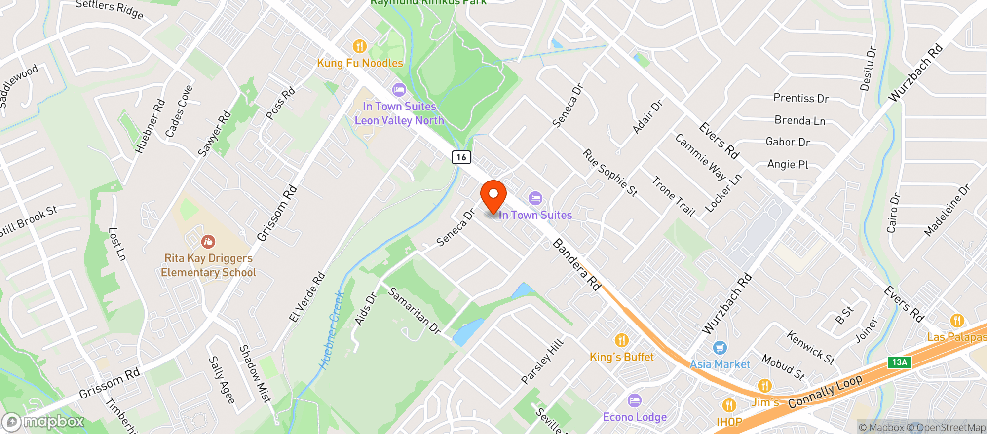 Map showing Wing Daddys Sauce House