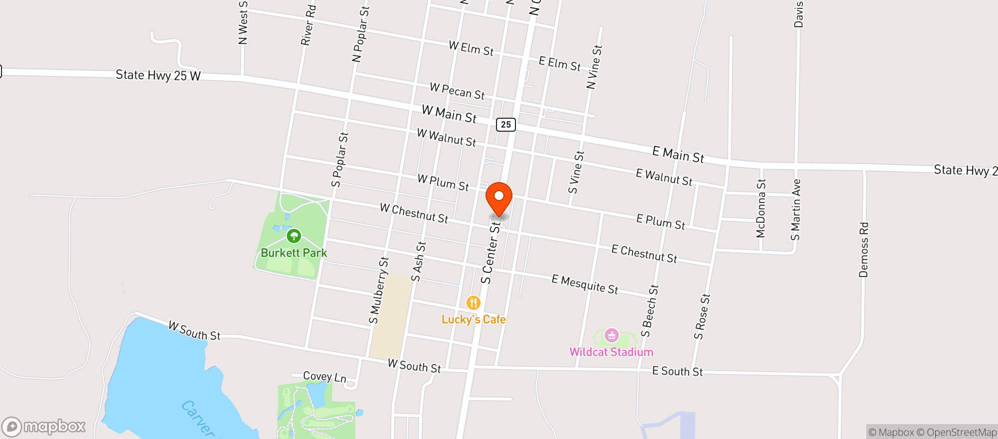 Map showing Allsup's