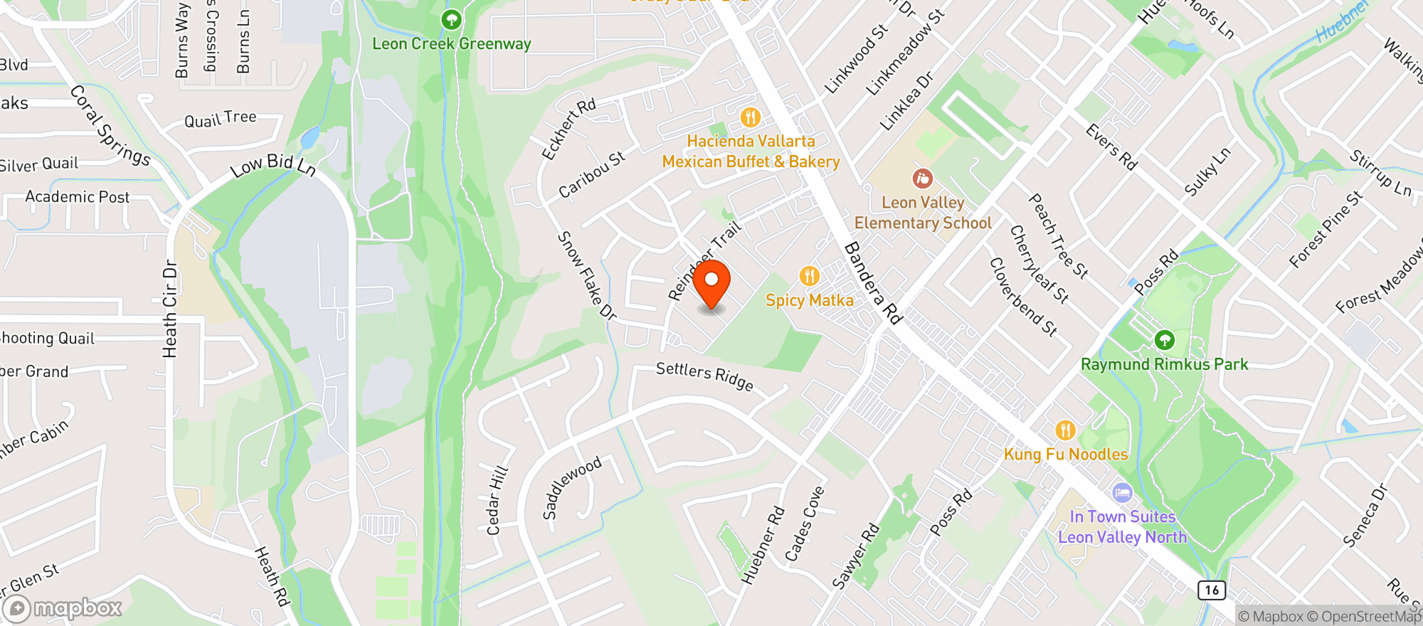 Map showing Door Dash