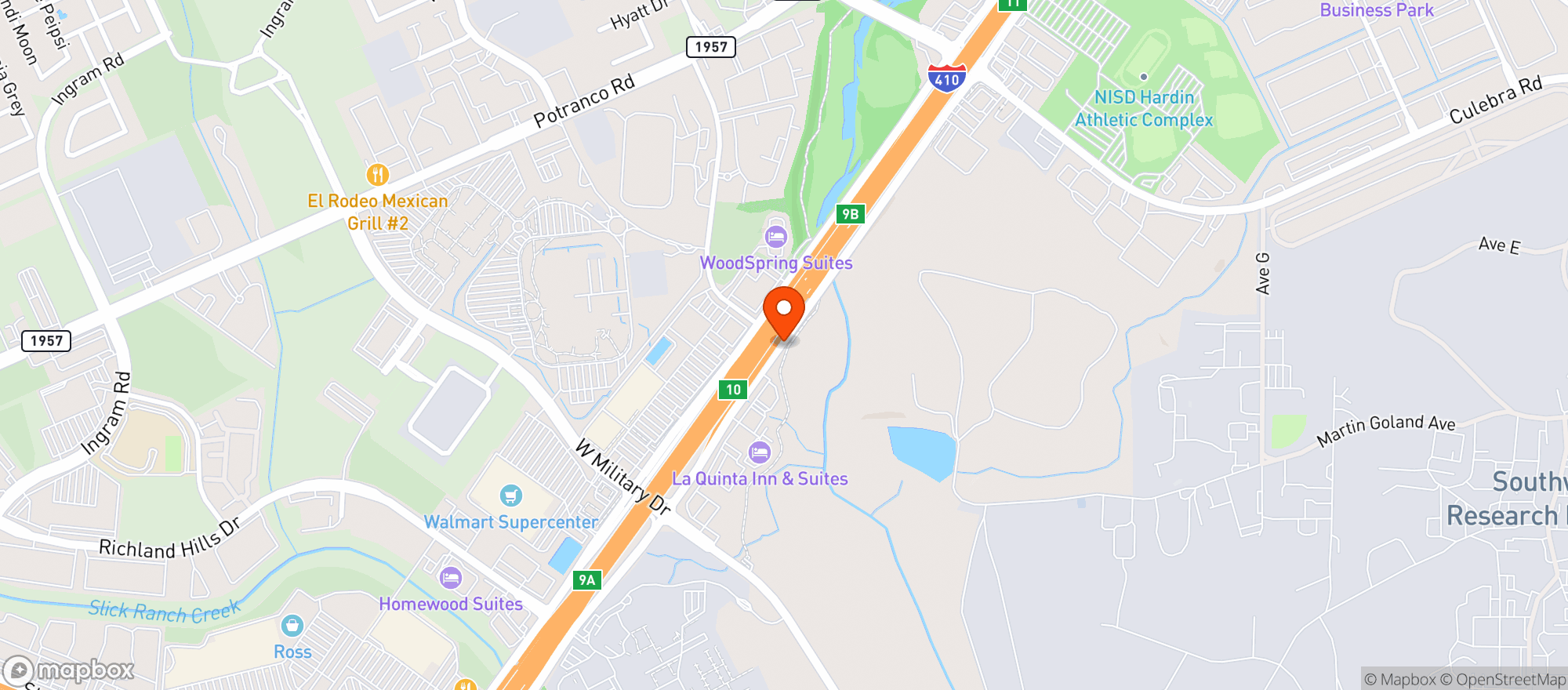 Map showing Bubbas 33