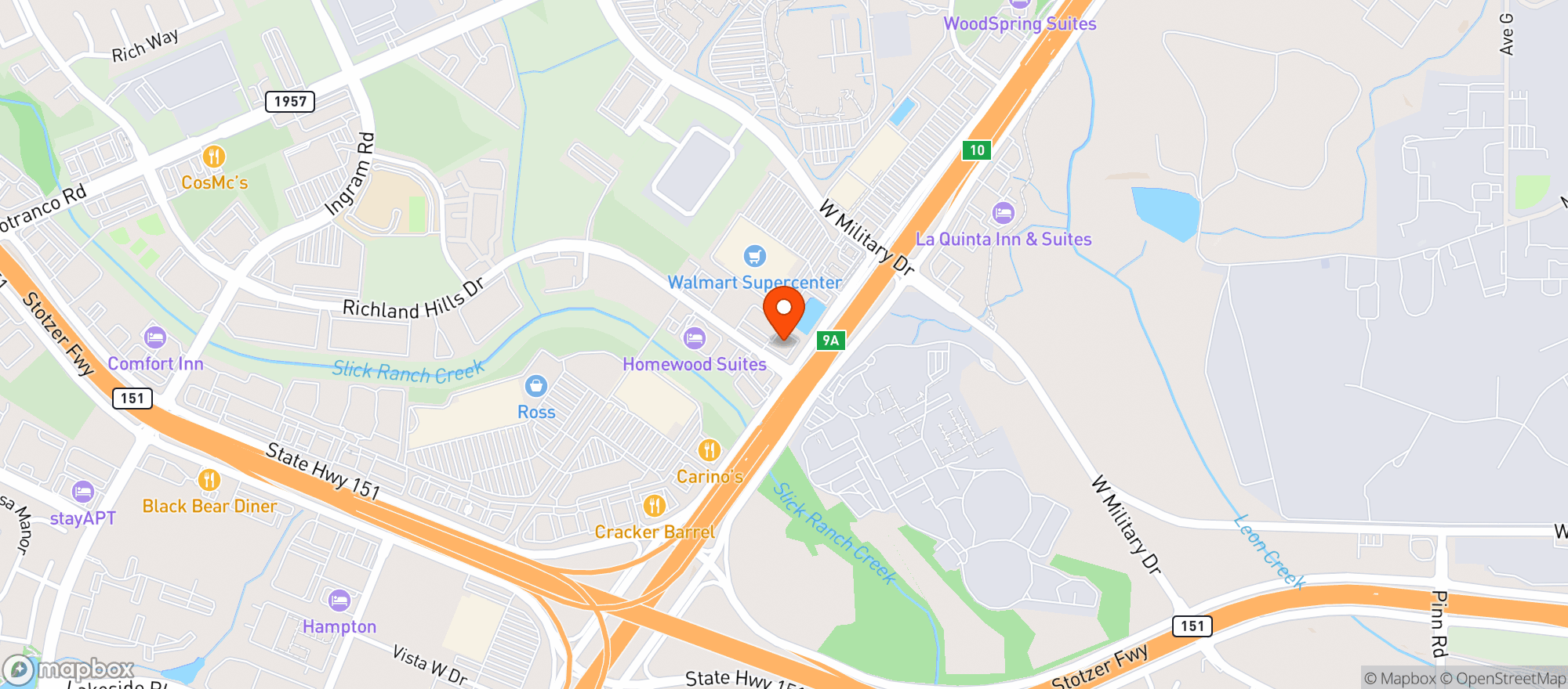 Map showing 54th Street Scratch Grill & Bar