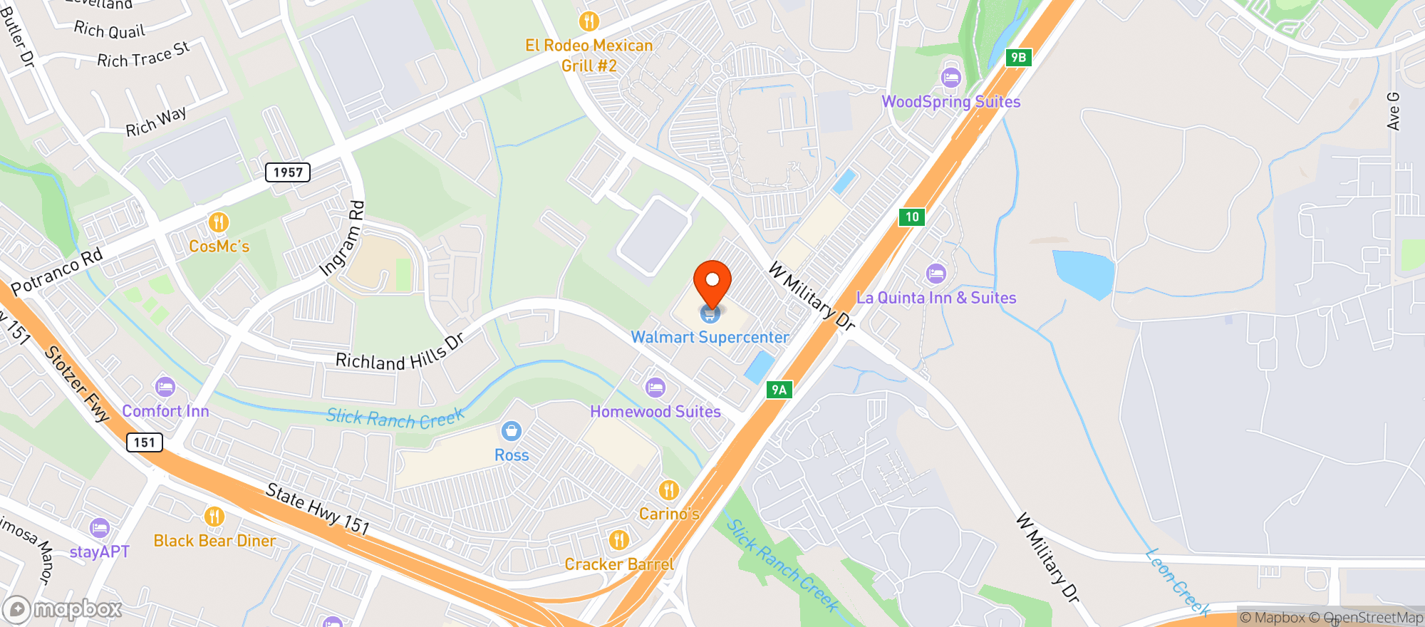 Map showing Walmart Supercenter
