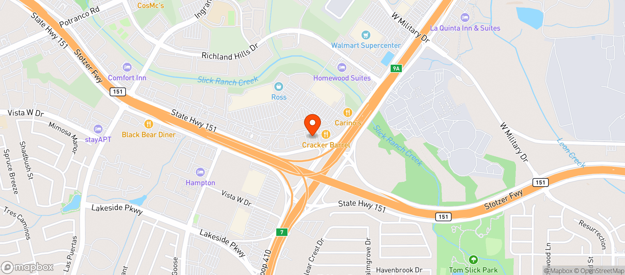 Map showing Buffalo Wild Wings Gril #641