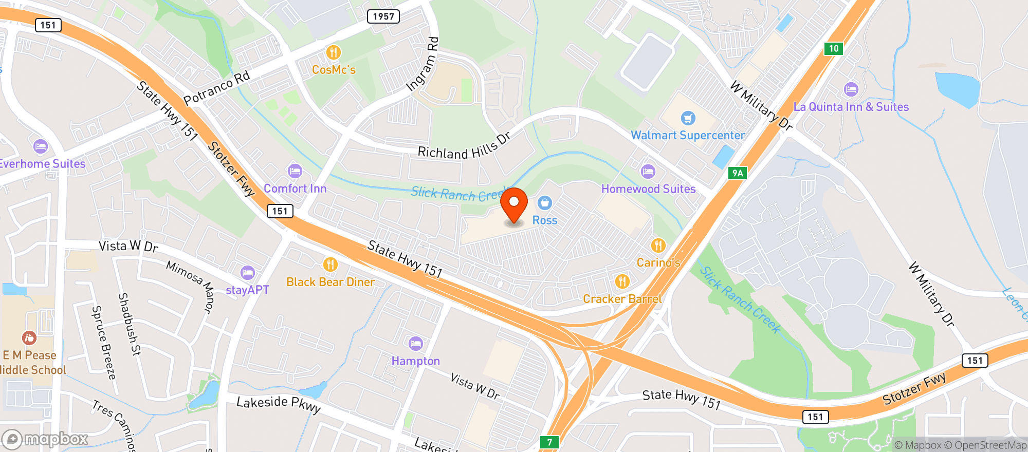 Map showing Target - San Antonio Westover