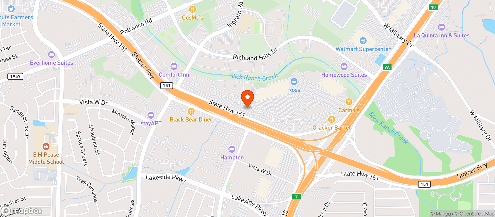 Map showing Coopers Ice House