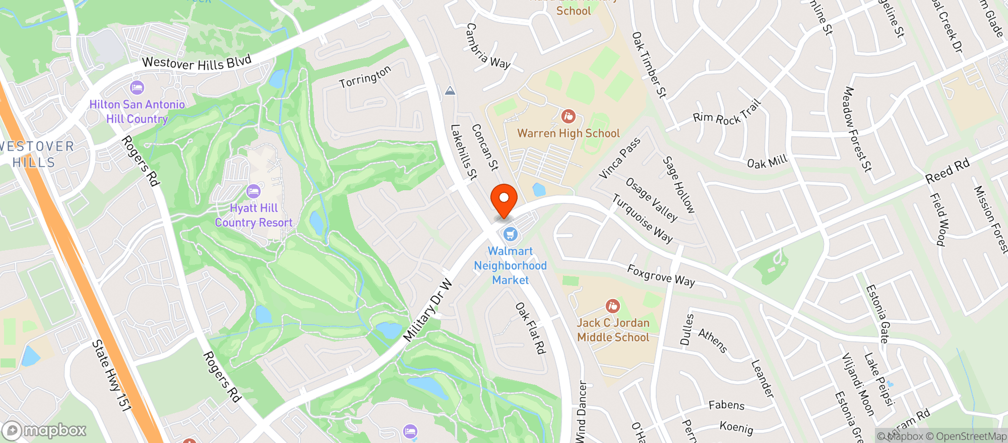 Map showing Walmart Neighborhood Mkt