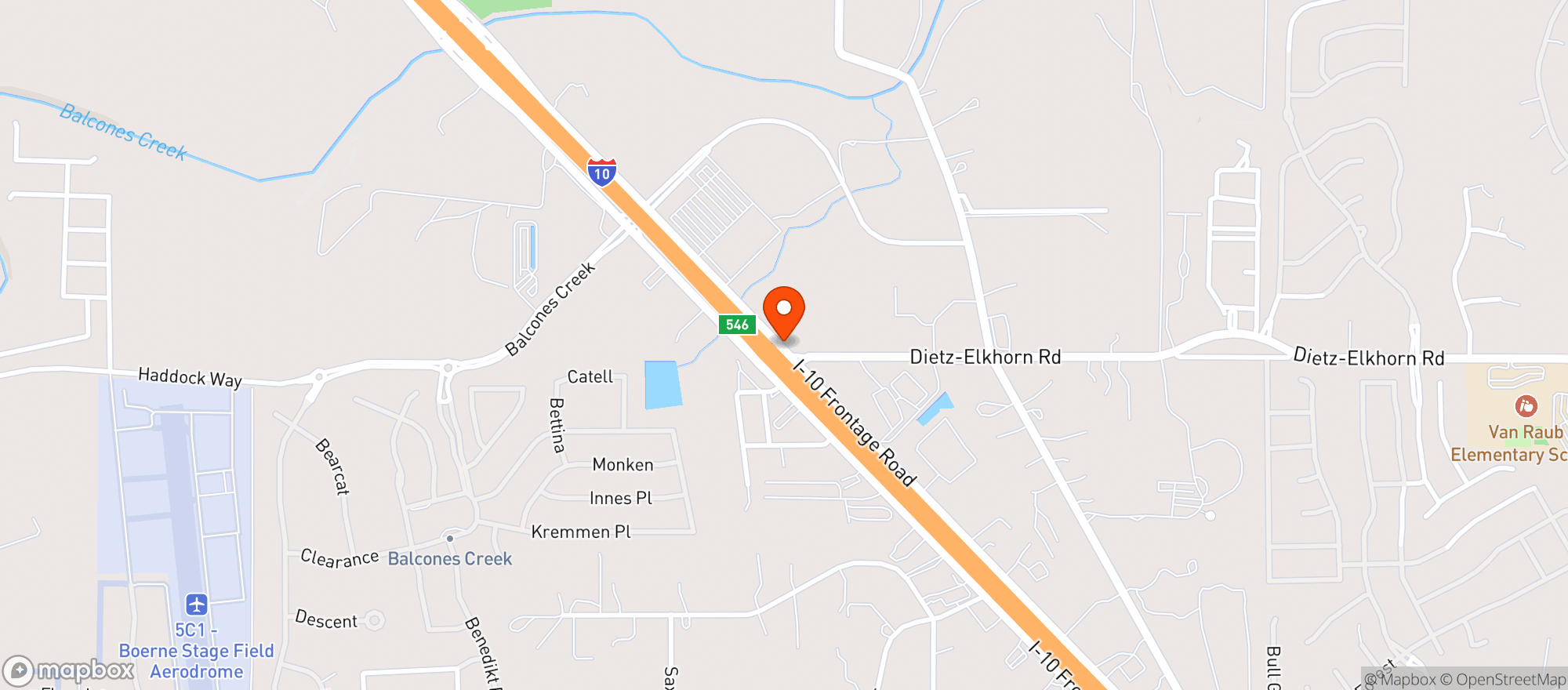 Map showing Skip's - Boerne