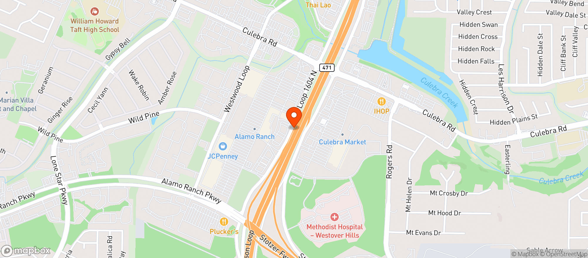 Map showing Vitamin Shoppe - Alamo Ranch