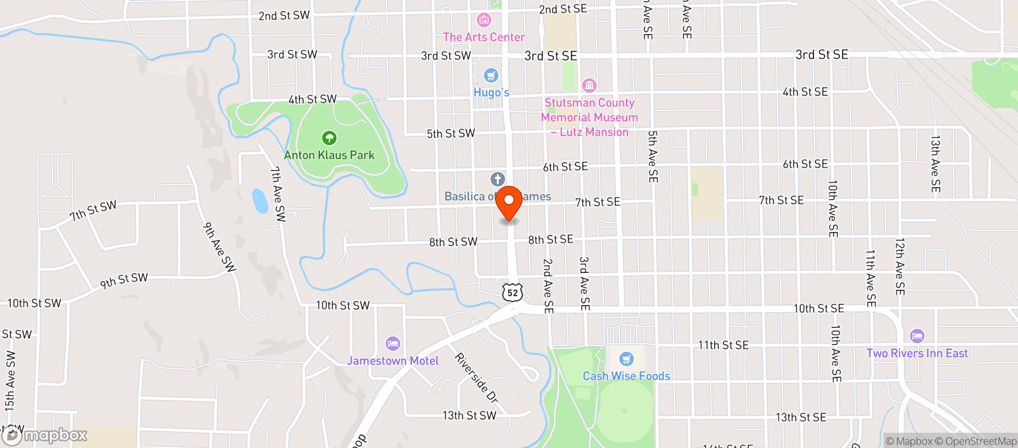 Map showing Hugos Family Marketplace