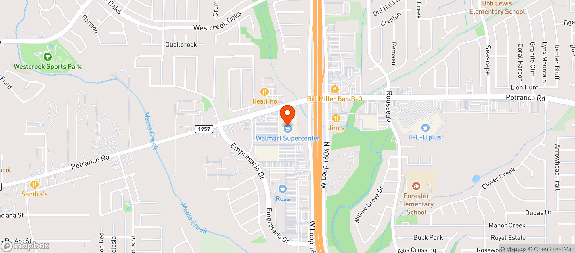 Map showing Walmart Supercenter #3888