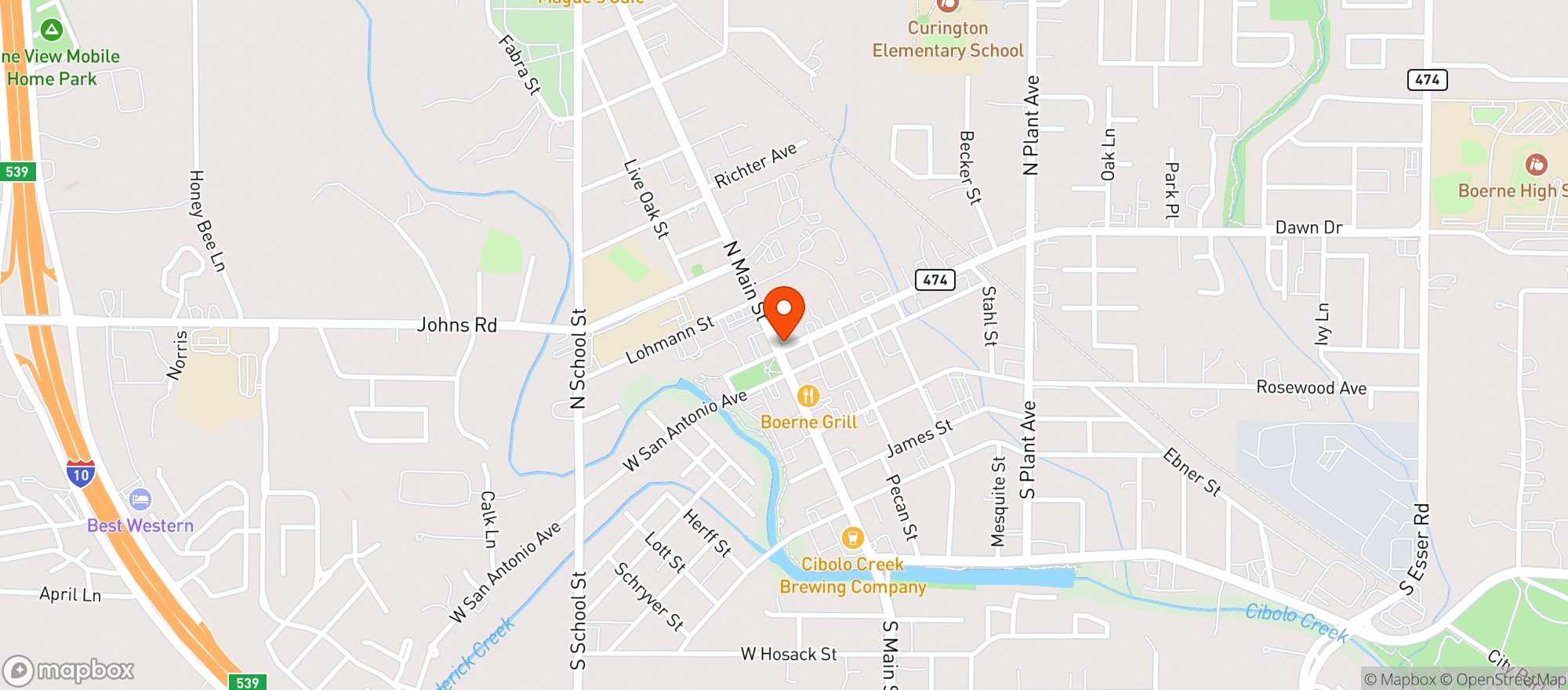Map showing SPEC's - Boerne