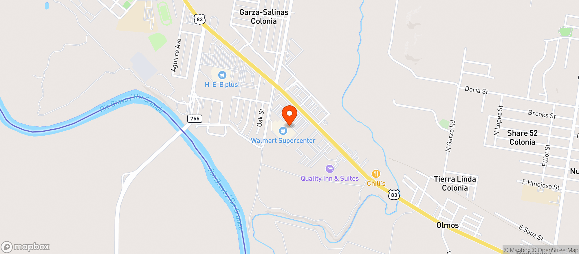 Map showing Walmart Supercenter #1958