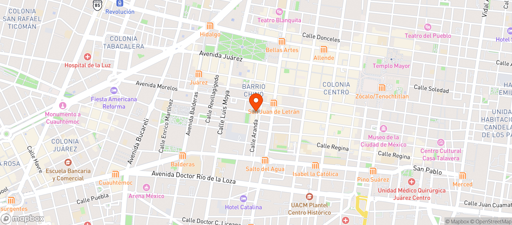 Map showing La Europea