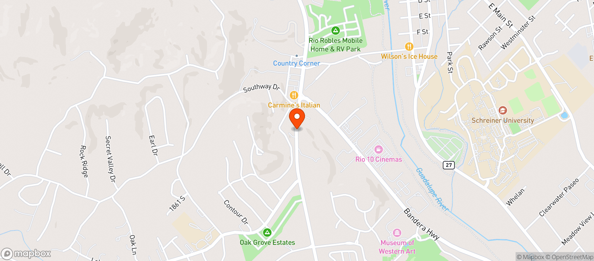 Map showing SPEC'S - KERRVILLE