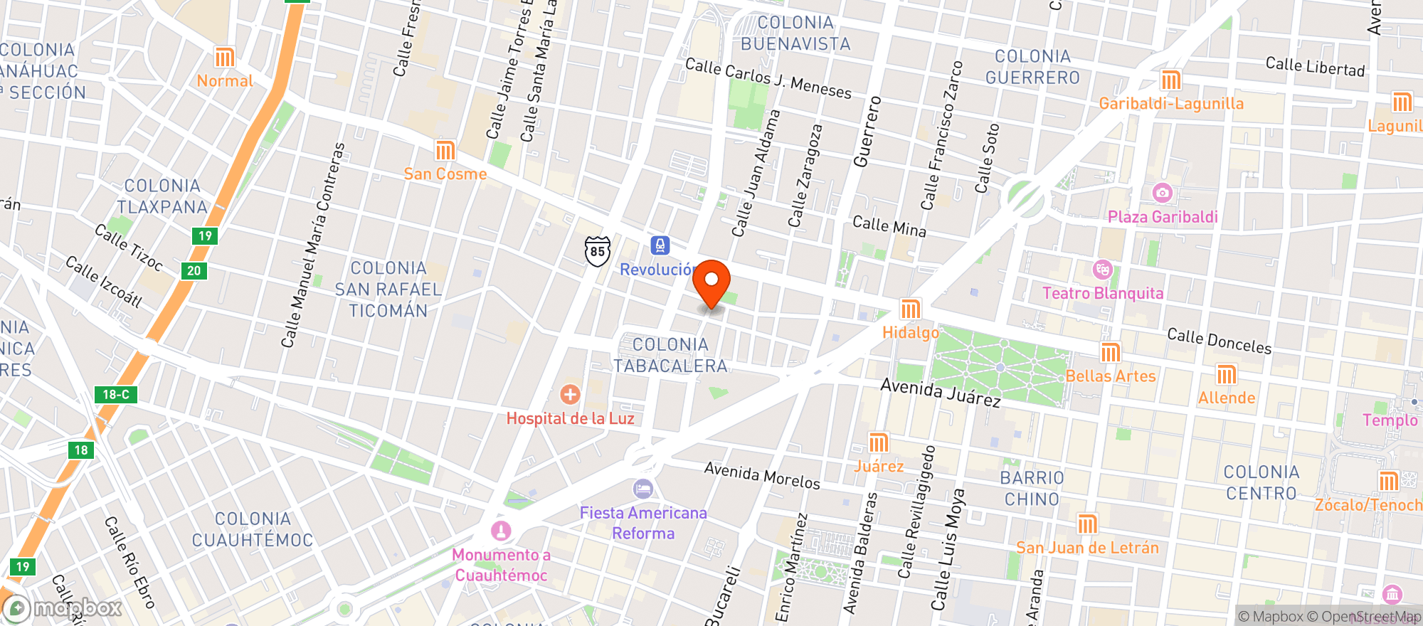 Map showing Com. Vinos Alianza