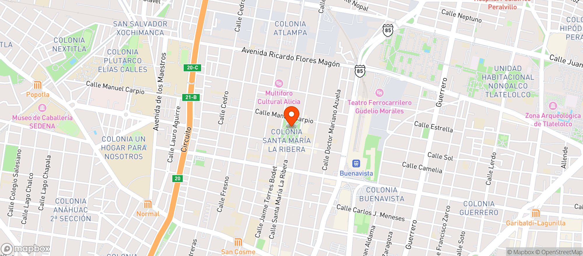 Map showing Com. Vinos Alianza