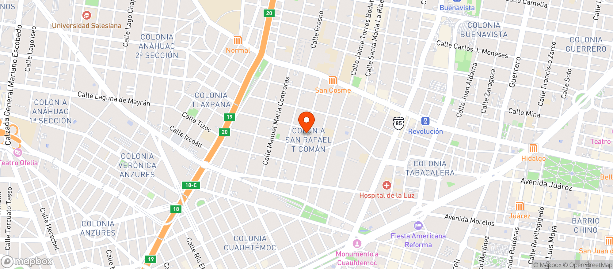 Map showing Quiero Chela