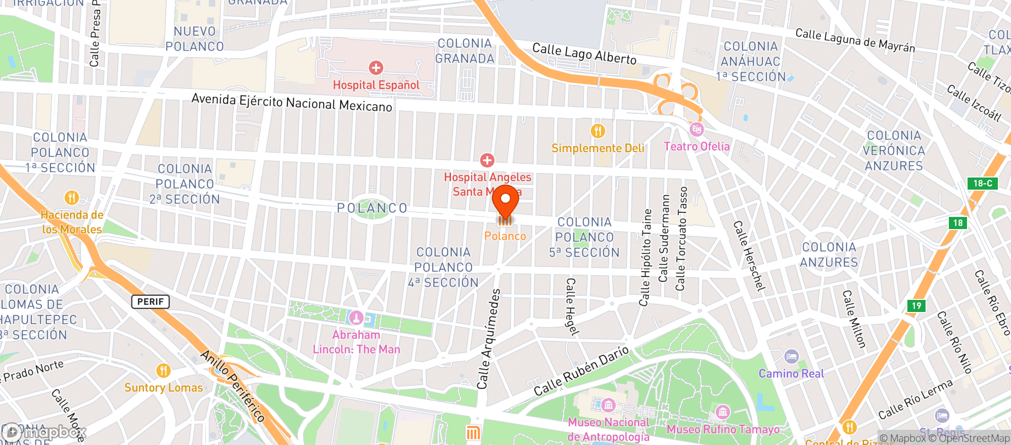 Map showing La Europea