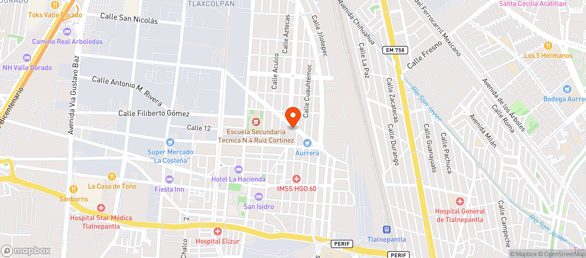 Map showing Com. Vinos Alianza