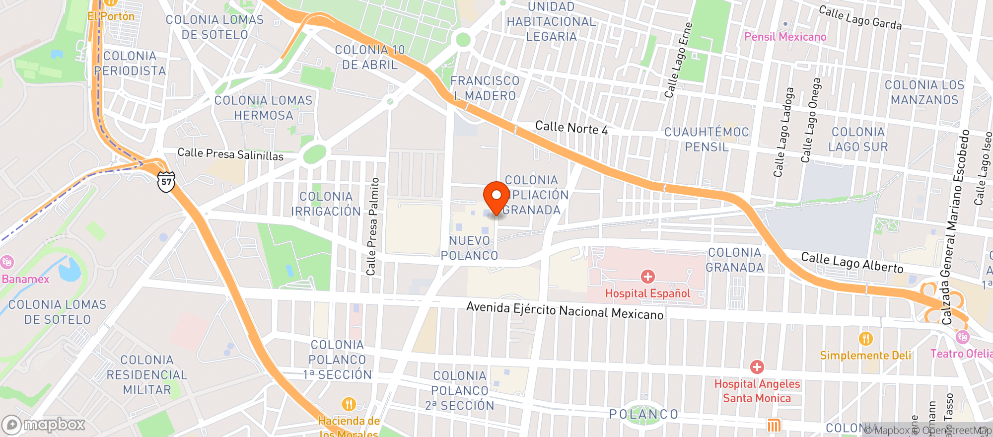 Map showing La Europea