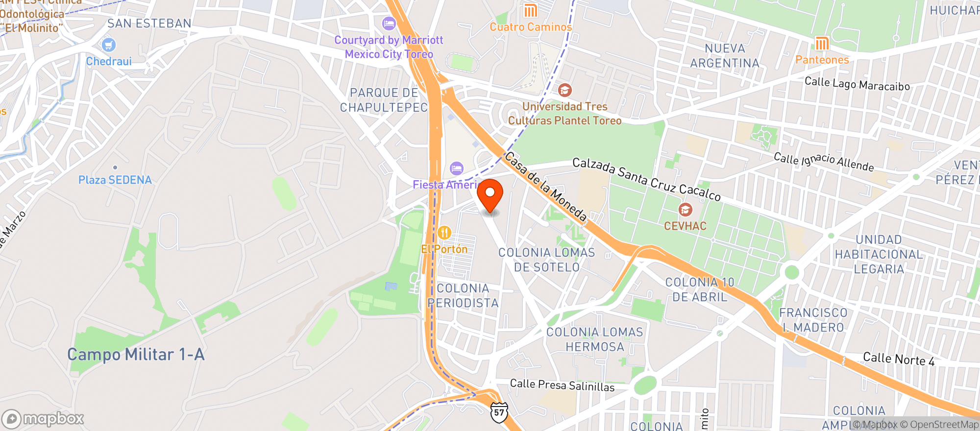 Map showing La Europea