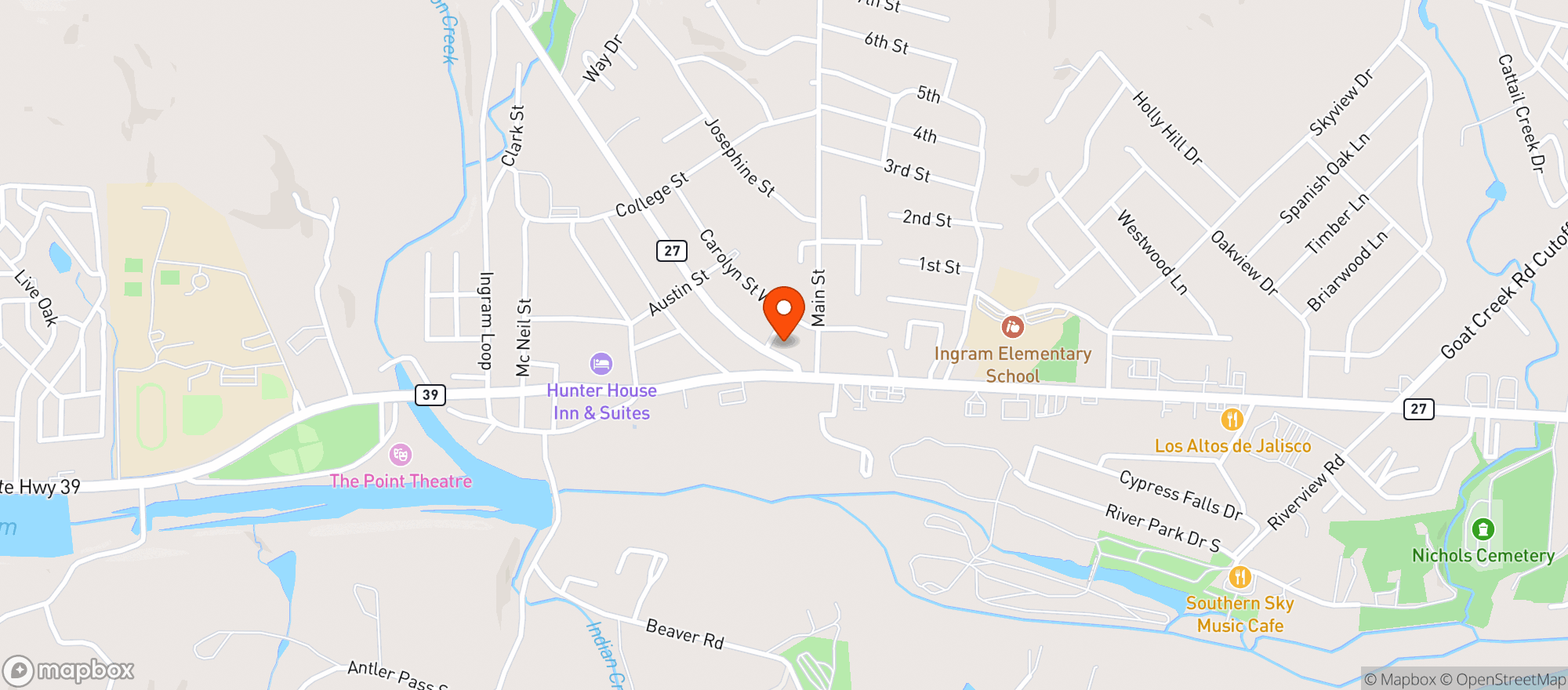 Map showing Jp Liquors