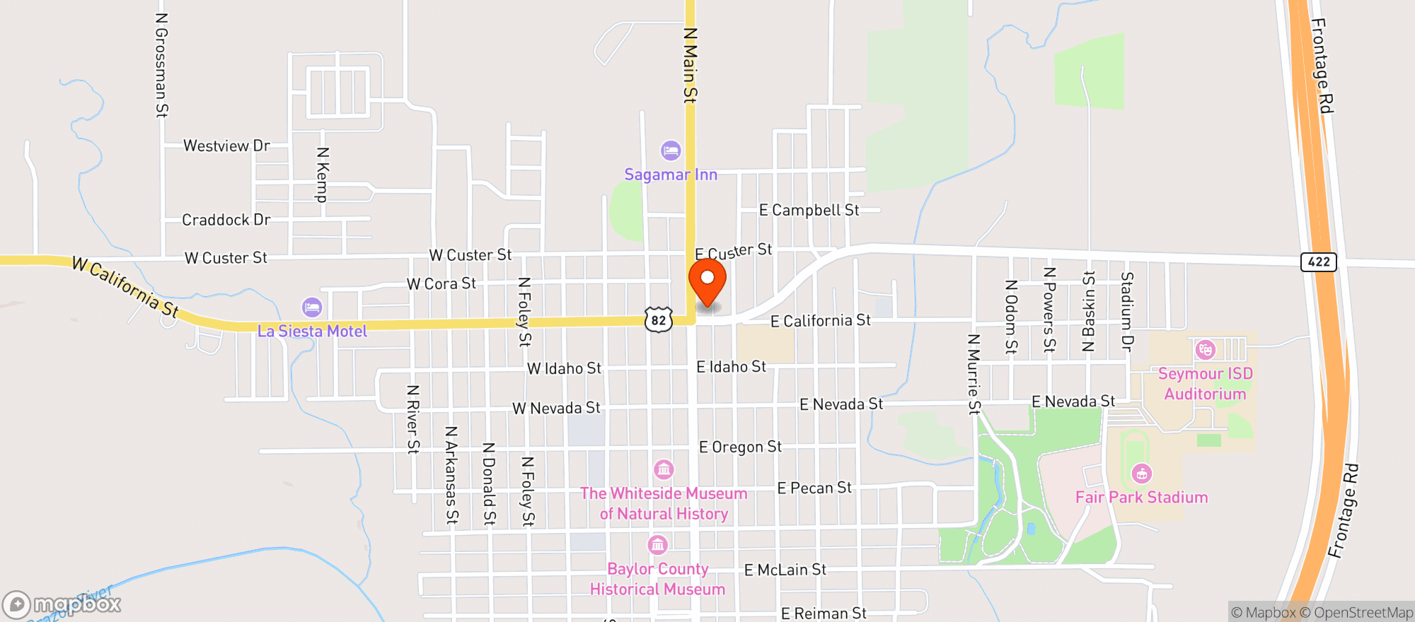 Map showing Allsup's